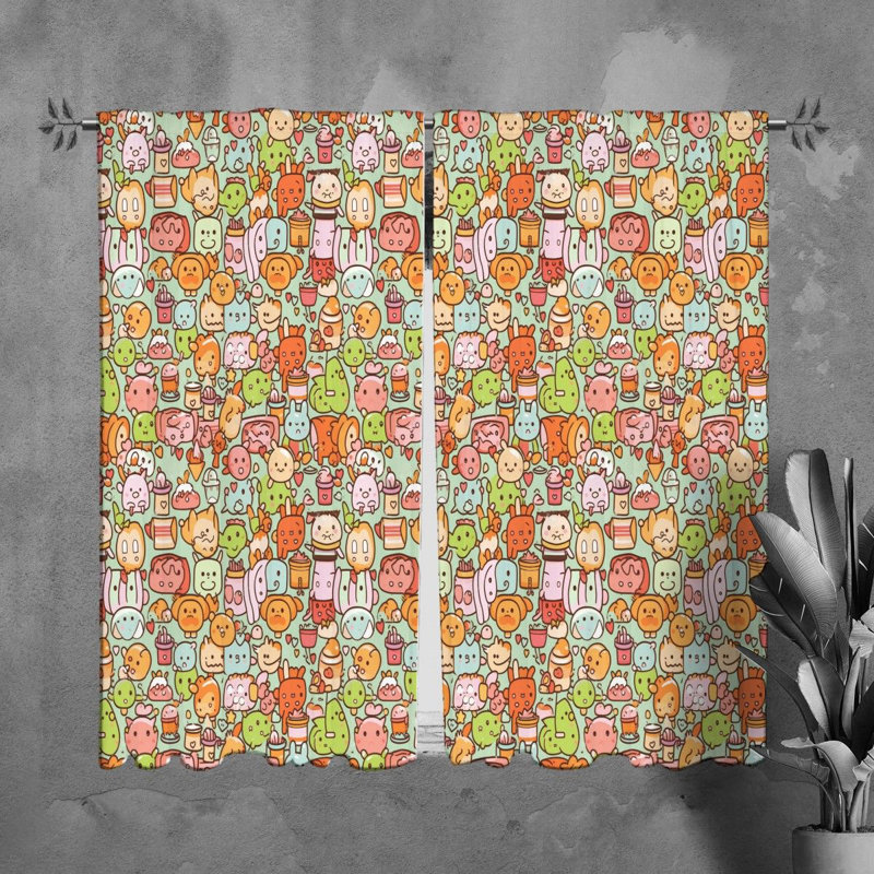 Tushima Polyester Room Darkening Curtain Pair, L 40 po x L 61 po
