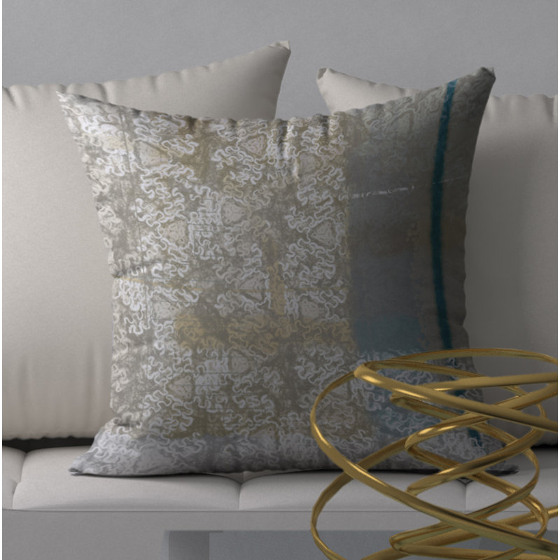 Abstract Reversible Throw Pillow, 18" x 18"