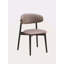 Ensemble de 2 chaises d'appoint en microfibre polie et finition noire Lanae