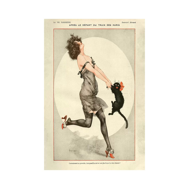 1923 La Vie Parisienne Magazine Plate by Cheri Herouard - Print on Canvas, Wrapped Canvas, 66.04cm H x 45.72cm W x 3.81cm D