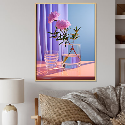 «Violet Visionary Vase Tranquility», reproduction sur toile encadrée