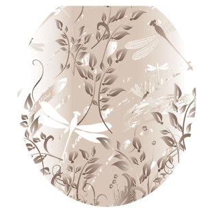 Adhésif décoratif pour siège de toilette Botanical Taupe Fields
