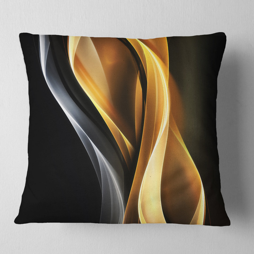  Designart 'Brown White Light Art' Abstract Throw Pillow Design Art 