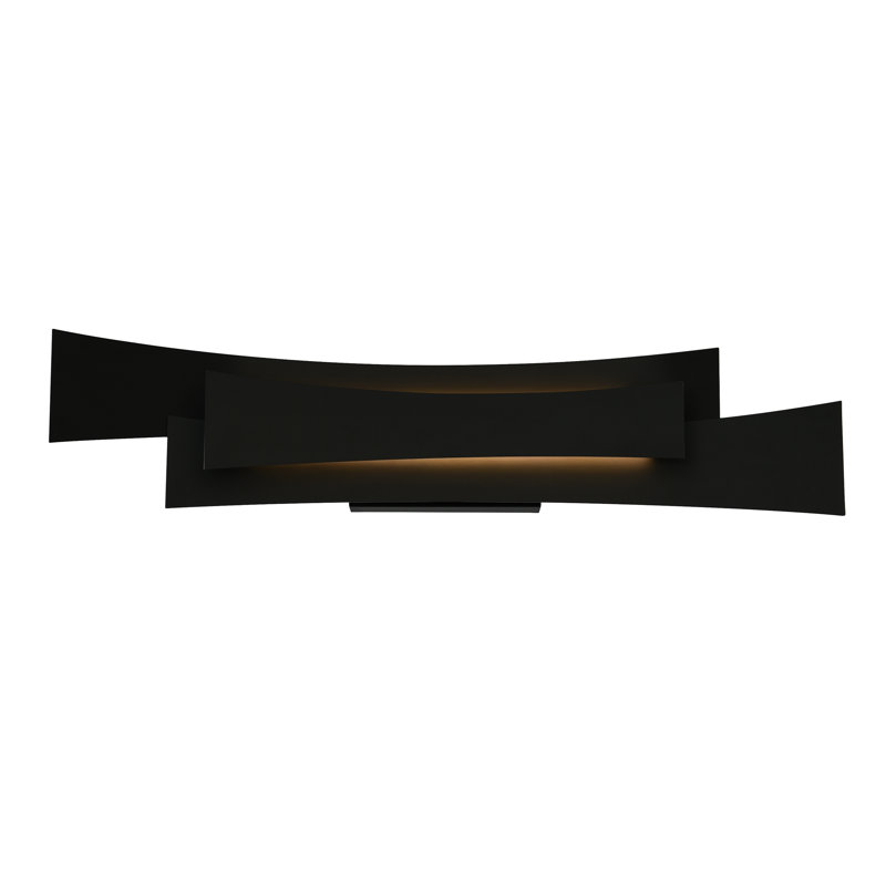 24'' Modern Black LED Vanity Light For Bathroom, Powder Room, Hallway – Integrated LED, No Bulb Required
, Black