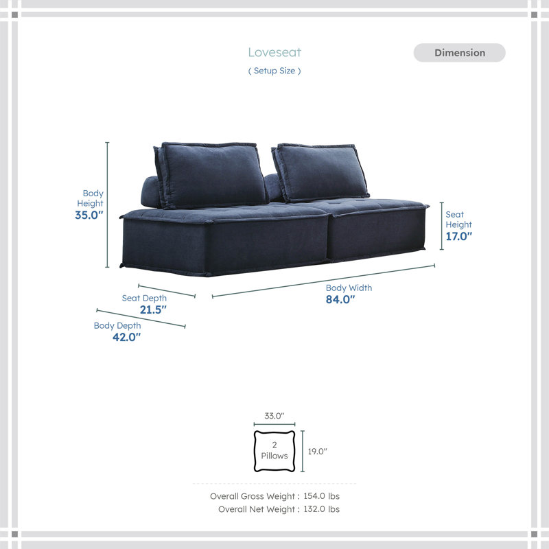 Causeuse modulaire Aleron