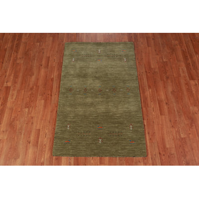 Tapis tribal vert Gabbeh 3 x 5