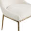 Chaise d'appoint rembourrée en métal martelé Lalia-126080947