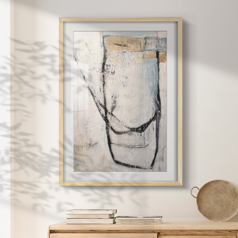 Twisted Lines -Framed Print, Natural