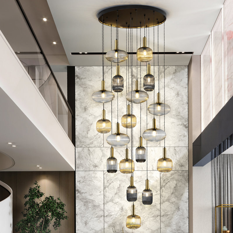 Kisha 18 - Light Matte Black Cluster Pendant
