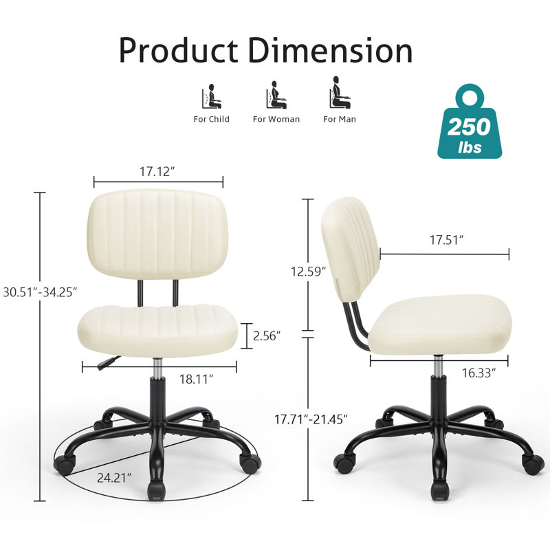 Two piece office furniture set, L-shaped writing desk and PU leather small chair set, White