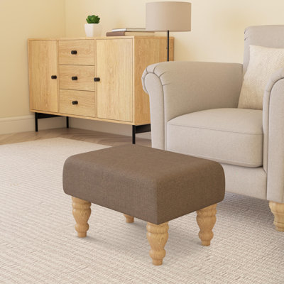 Large Footstools Wood Turned Leg 