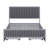 Metal Frame Upholstered Bed with 4 Drawers-93672581-93672580