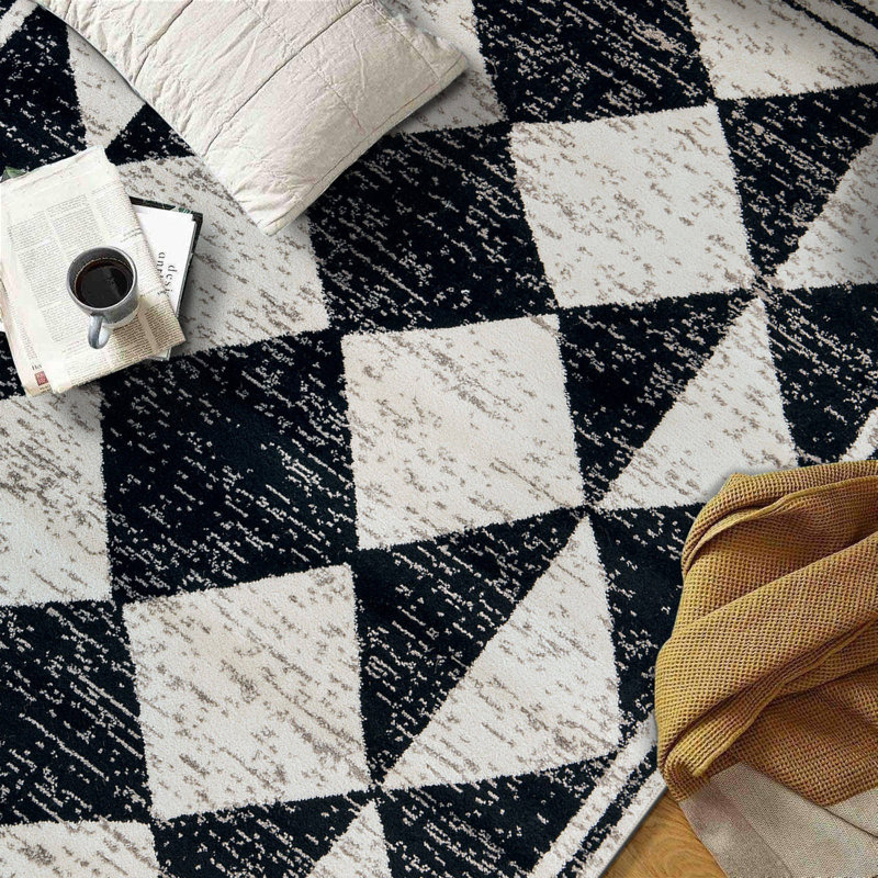 Geometric Bohemian Area Rug, Rectangle 5' x 7'