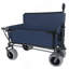 Chariot pliant 3-en-1 avec banquette et plateau de table pliable monté à l'arrière - capacité de 500 lb, pneus de plage 9 po x 4 po pour le camping, la plage, bleu foncé-128815549