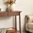 Walnut Solid Wood Rectangular Console Table-904152603
