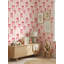 Papier peint à rayures roses, rubans, nœuds, cœurs, décoration murale amovible-507269497