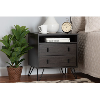 Cotto 2 - Drawer Nightstand in Dark Brown