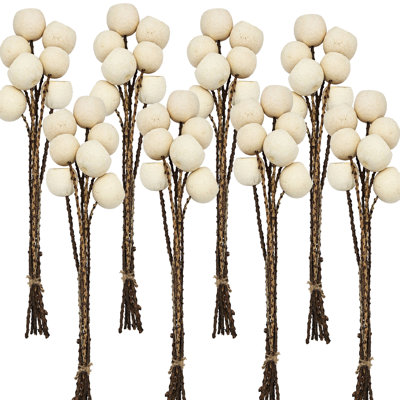 7 Piece Bell Cups Twig Stem   Set of 8   23.5"   Natural