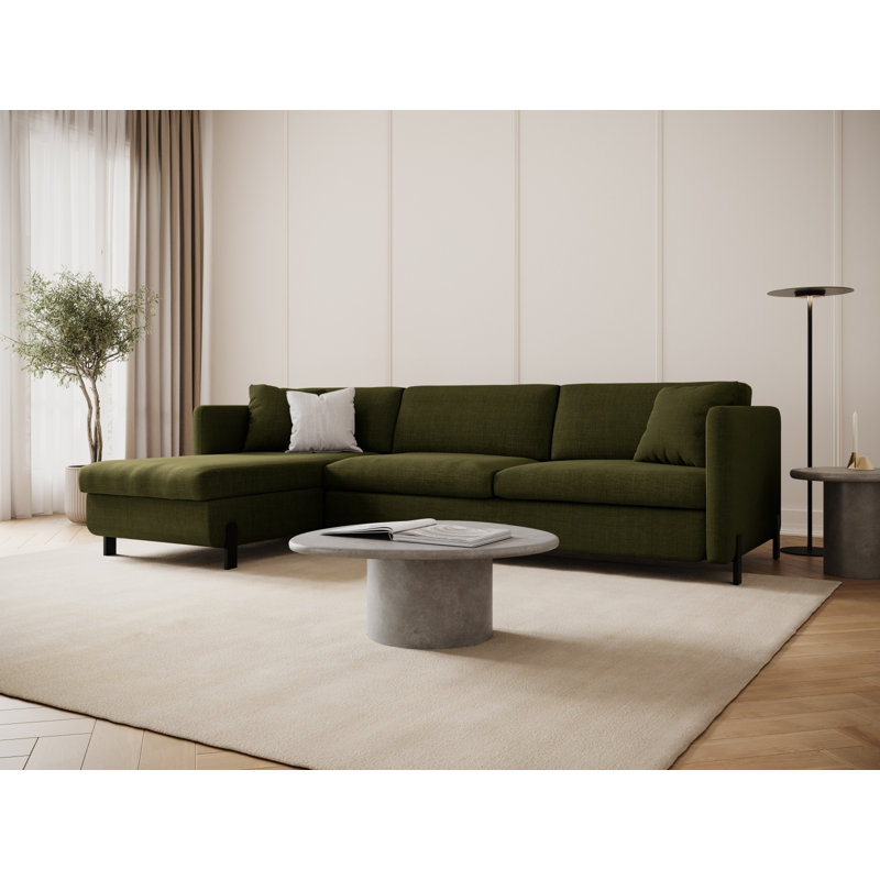 Bejna 3 Seater Sofa Bed, Left Hand Facing, Green, 80cm H x 260cm W x 170cm D