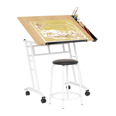 Crafton Adjustable Metal Base Drafting Table