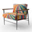 Fauteuil d'appoint rembourré abstrait coloré Colorful Mid Century-1151287307