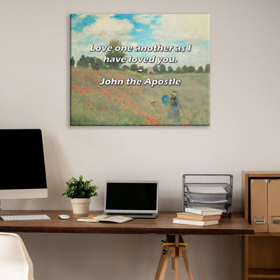 Artsy Quote "Love one another as I have loved you." By John the Apostle Gallery Wrapped Canvas