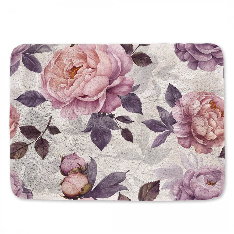 Maroof Microfiber / Microsuede Non-Slip Bath Mat, 21" W x 34" L