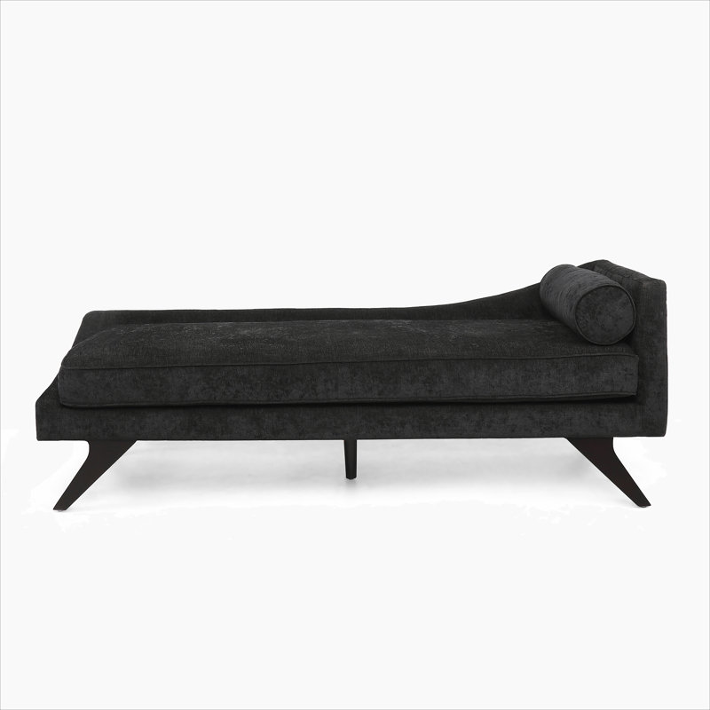 Chaise longue rembourrée avec petit coussin décoratif