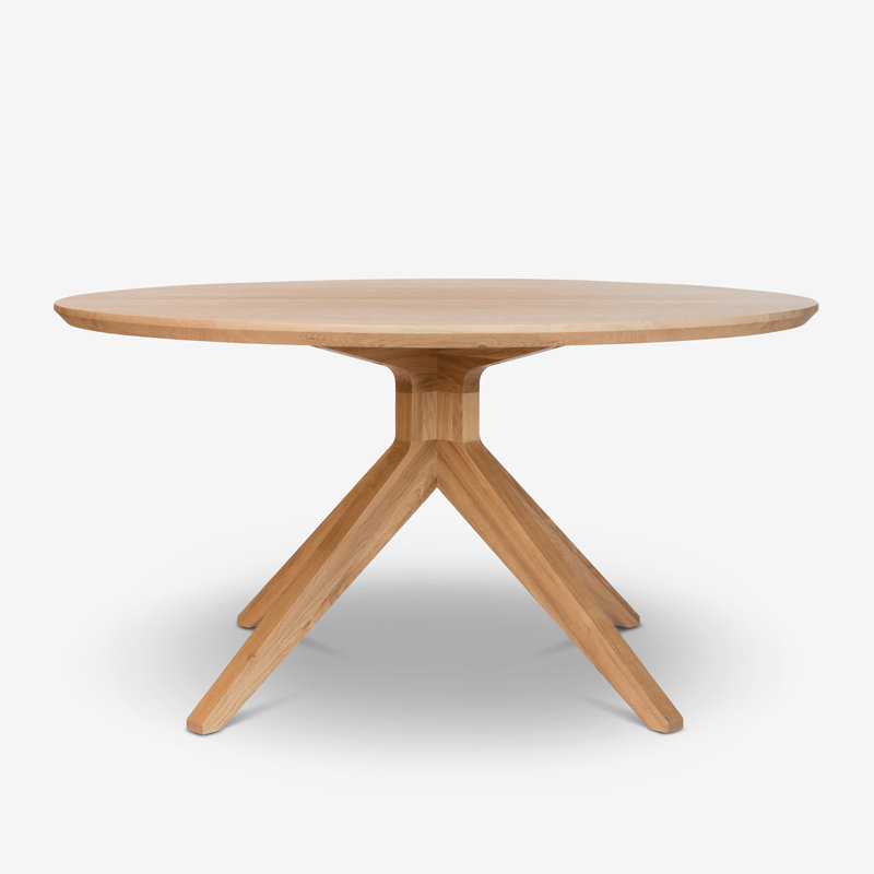 Cross Round Solid Oak Dining Table