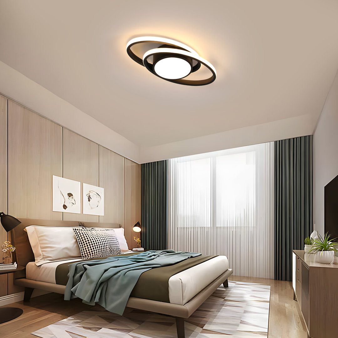 Double Circle Dimmable LED Flush Mount