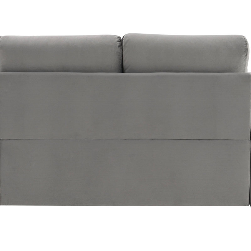 Causeuse et canapé en velours gris Wenona