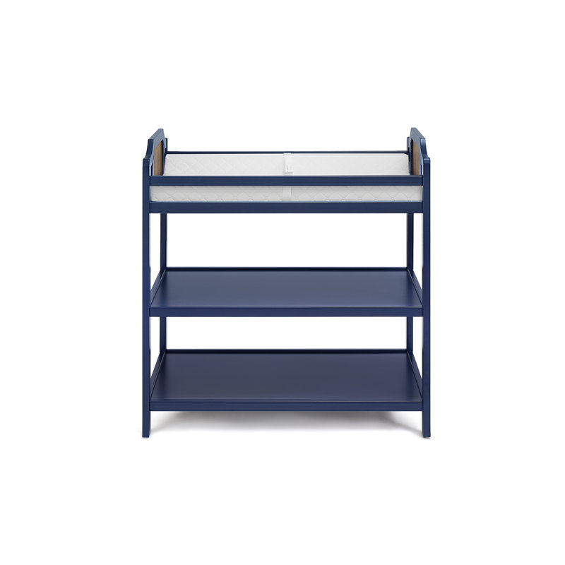 Brees Solid Wood Changing Table, Blue/Brown