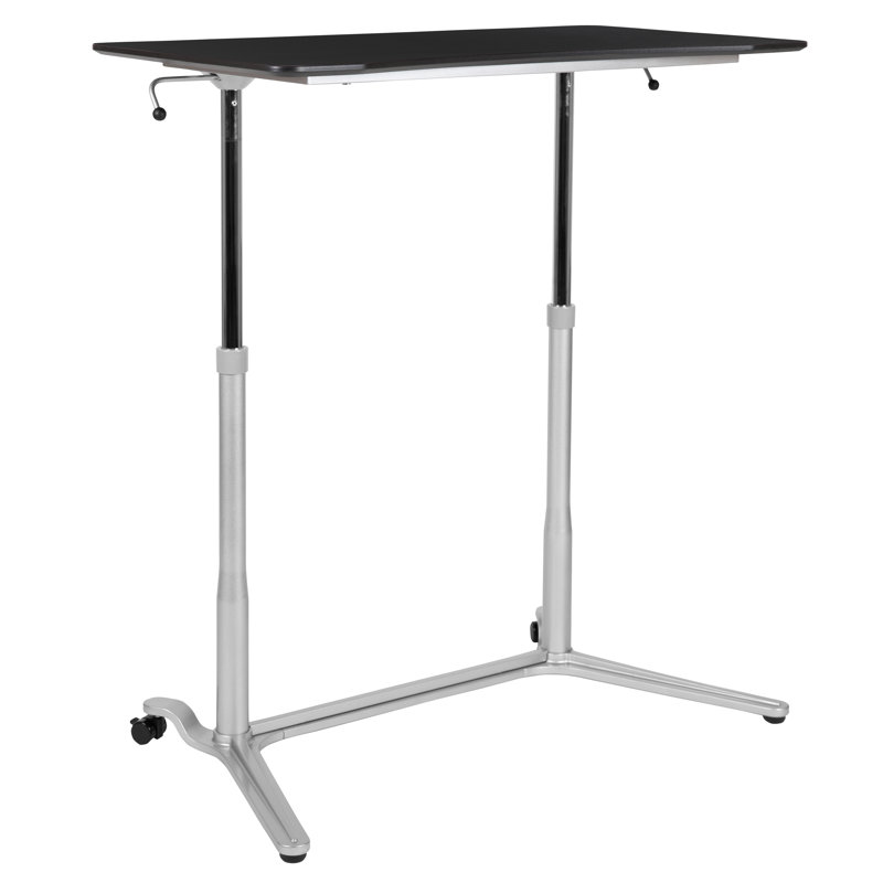 Bureau d'ordinateur ergonomique assis et debout Kamen - Bureau debout, Gris