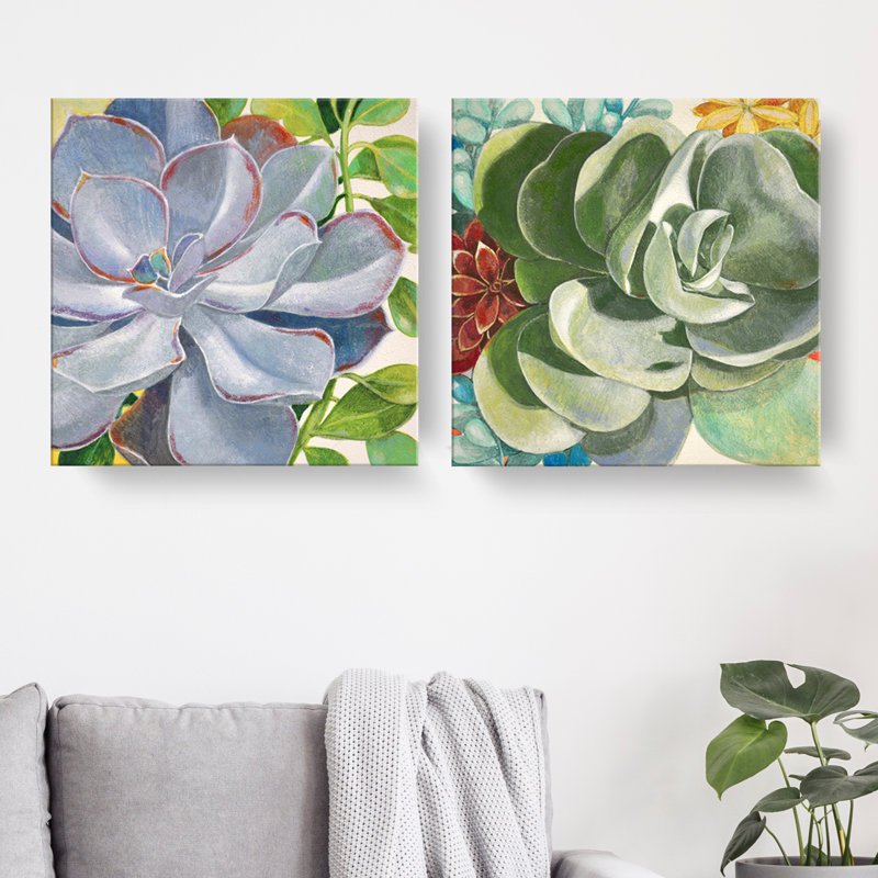 Brilliant Succulents III / IV par Norman Wyatt Jr. - Reproduction d'art sur toile tendue à pièces multiples