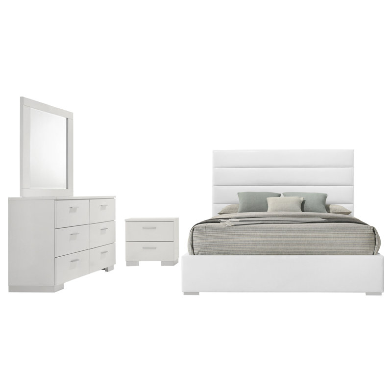Ensemble de chambre avec très grand lit 4 pièces Colberta, Très grand