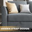 Manusite Modular Reversible Sectional Sofa Upholstered Sofa Couch with Chaise-1011511345
