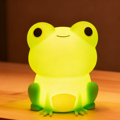 Veilleuse grenouille pour enfants, jolie lampe d'animal en silicone USB rechargeable, veilleuse de chambre à coucher pour filles, adolescents, idée de cadeau d'anniversaire de Noël, décoration de chambre