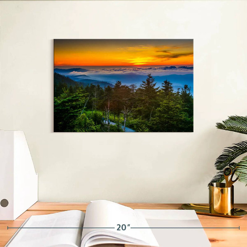 Alvord Clingmans Dome Dramatic Sunset, H 8 po x l 12 po