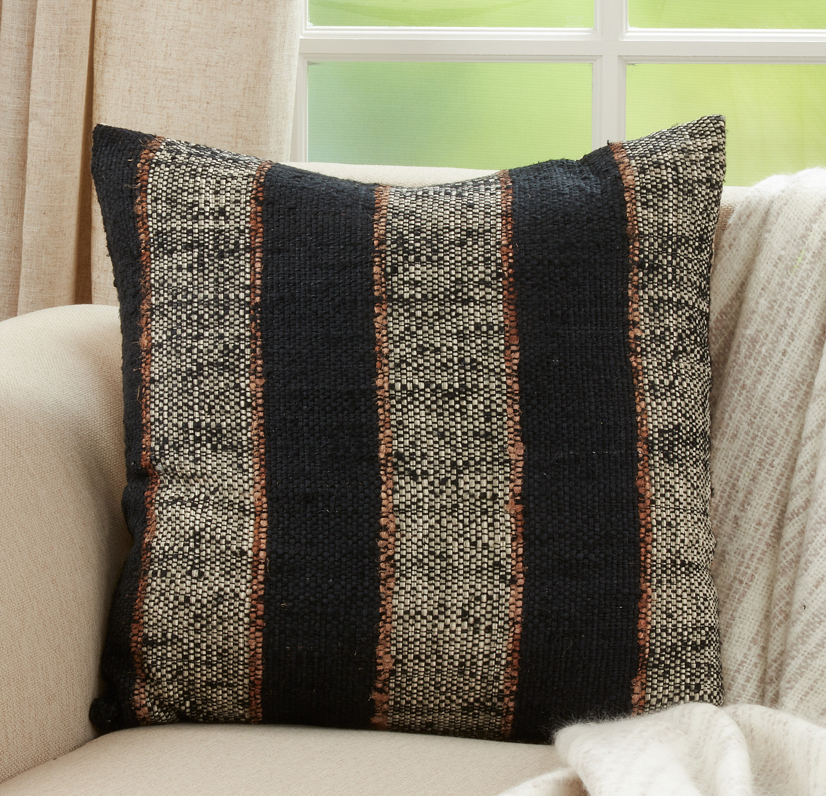 Relaxed Striped Lumbar Pillow