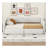 Twin XL to King Size Upholstered Daybed with Two Drawers, Beige