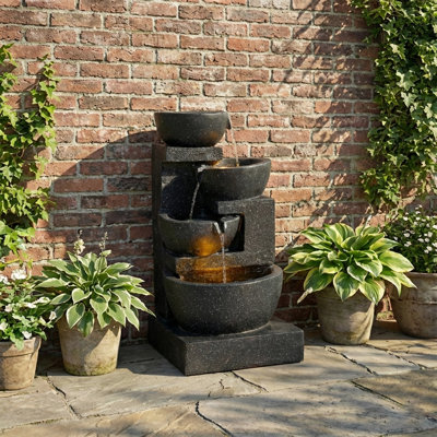 Fontaine d'intérieur 29 pouces à DEL Terrazzo