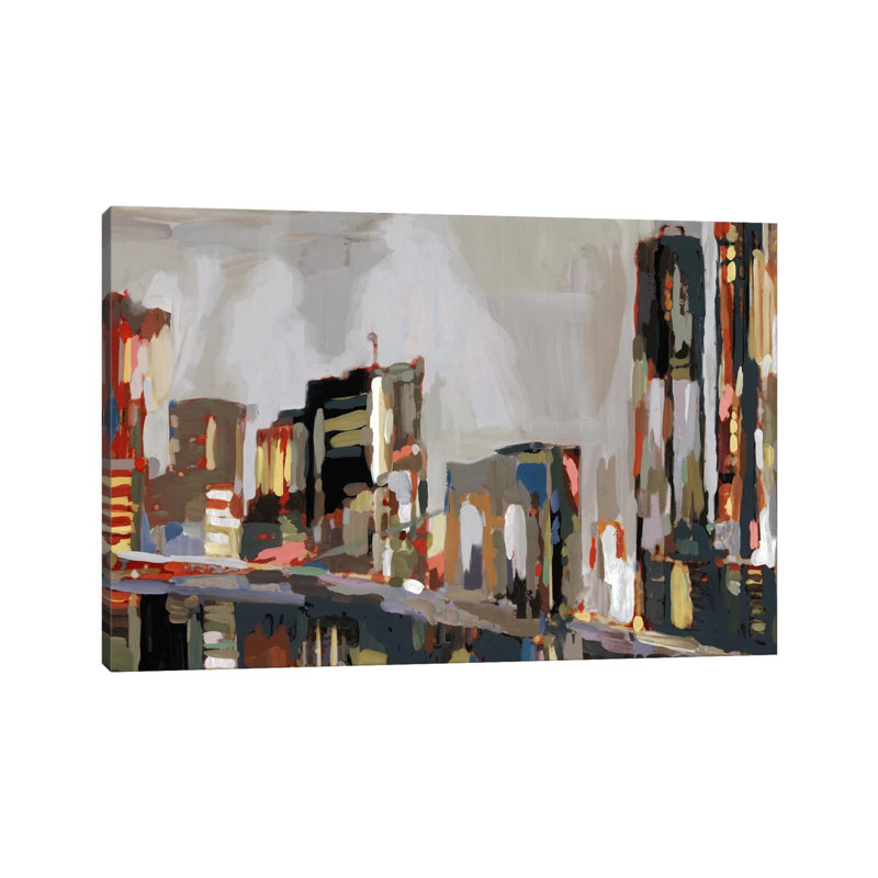 Manhattan Nights by Edward Selkirk - Wrapped Canvas Painting, 20.32 cm H x 30.48 cm W
