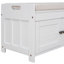 Banc à chaussures avec coussin amovible et espace de rangement caché-431661326