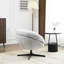 Chaise pivotante 360 en chenille grise - Offrez un soutien optimal à votre décor pour créer une chambre à coucher élégante-717027368