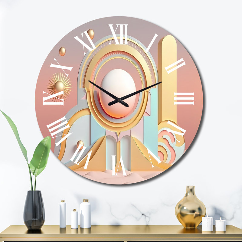 Horloge murale en métal, Très grand
