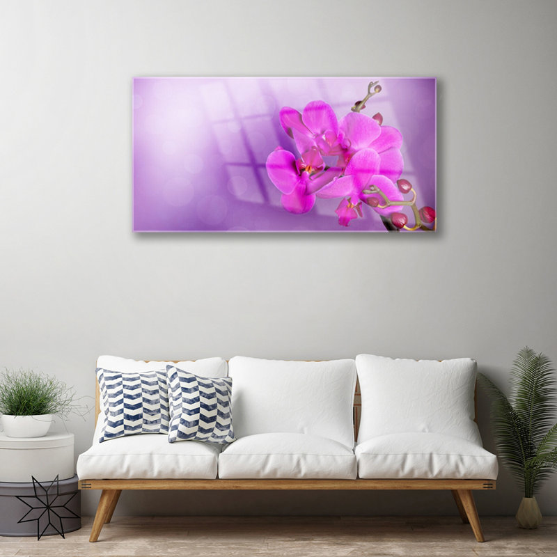 Flowers Floral - Unframed Photograph on Glass