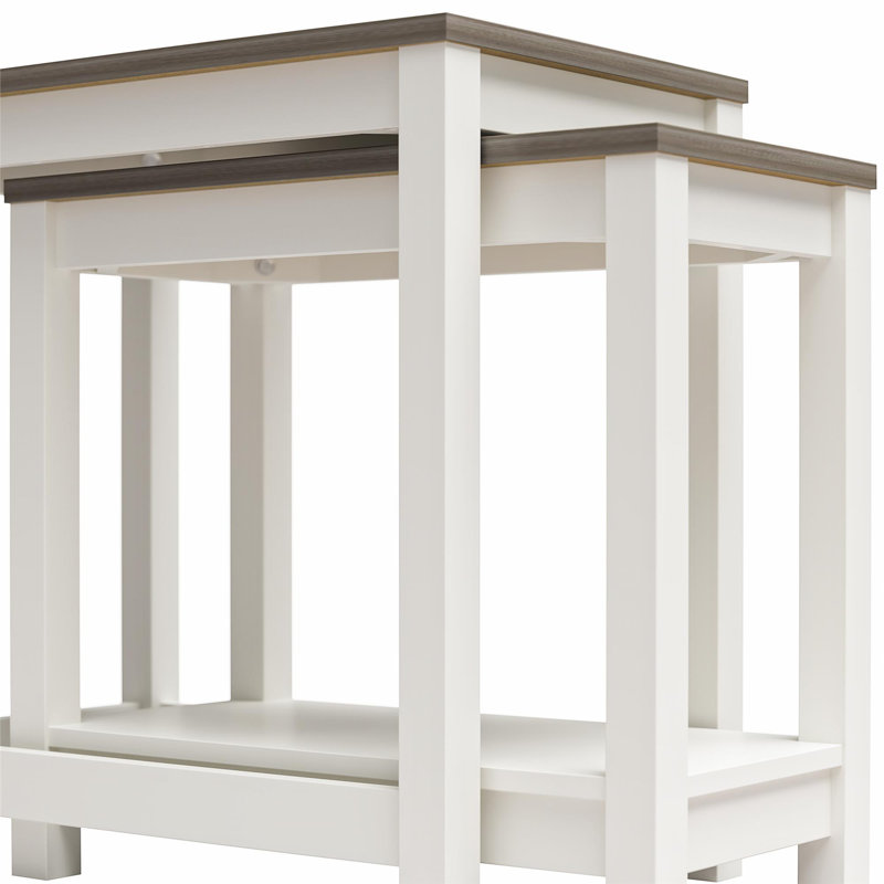 Zagorski Floor Shelf Side Table Set