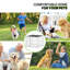 Chenil d'extérieur pour chien 49 po avec couvercle imperméable, cage pour chien avec porte verrouillable