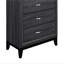 Mobilier de chambre à coucher avec poignées de bar en chrome poli de conception contemporaine 1 pièce