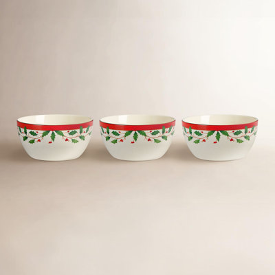 Holiday Porcelain Dessert Bowl